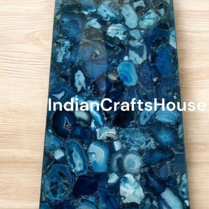 Blue Agate Console Tabletop/Geode Agate Coffee Tabletop
