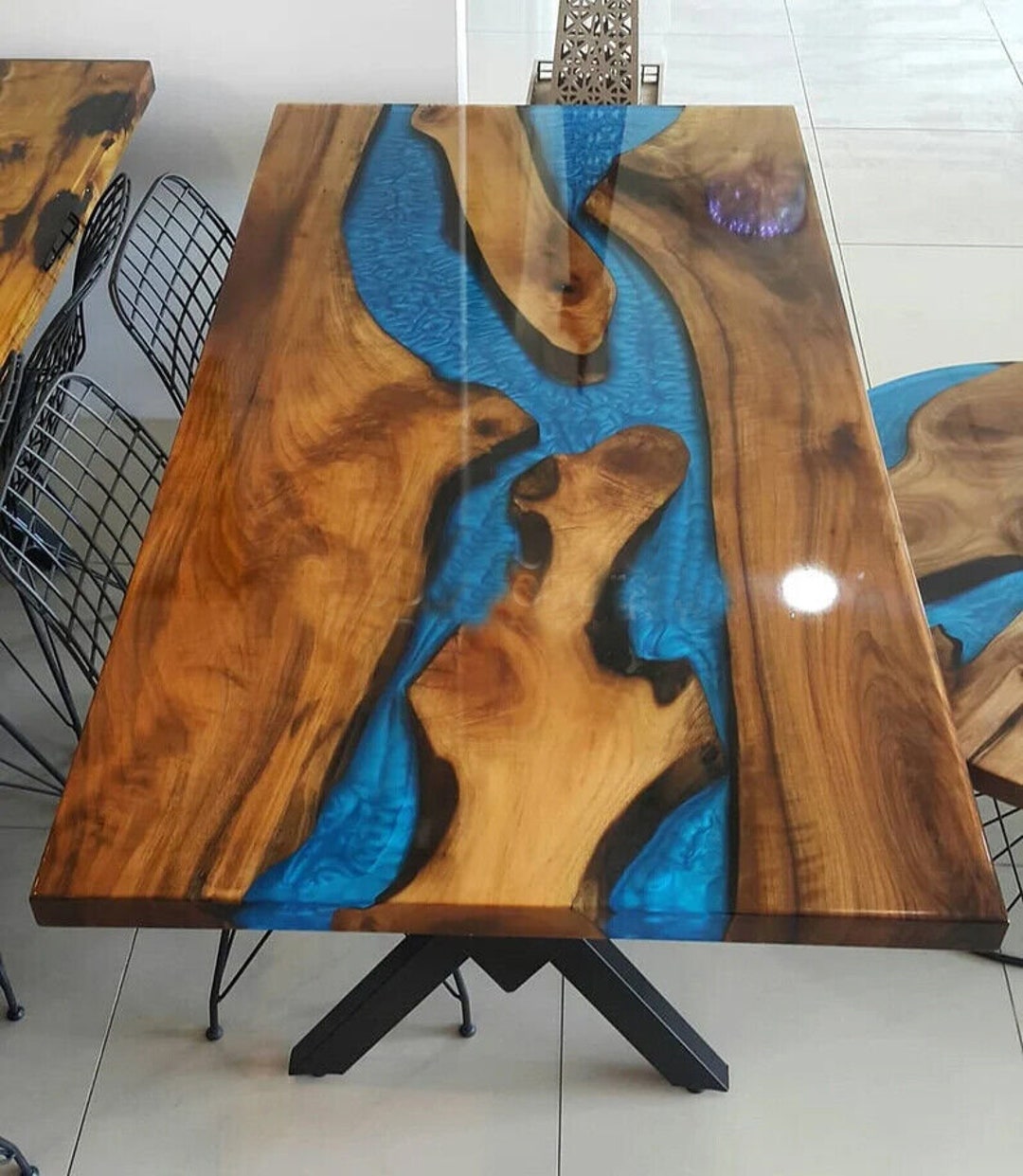 Epoxy Center Table Top / Epoxy Wooden Counter Top Handmade Work Home