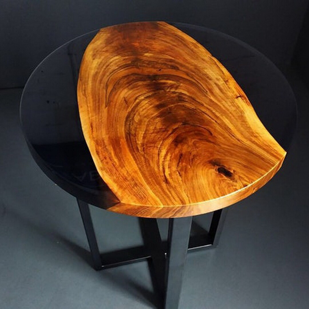Round Epoxy Wooden Resin Side End Table Top Handmade Work With Stand Etsy round-epoxy-wooden-resin-side-end-table-top-handmade-work-with-stand-etsy