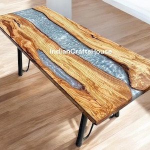 Epoxy Resin Table/ Dining Table /Center Table/ Counter Desk Coffee Table River Epoxy wooden Table Custom Order