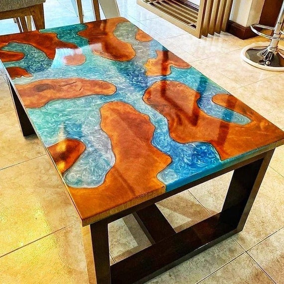 Epoxy Resin Dining Table Top / Center Table Top Epoxy Resin Table Top Home  Decor