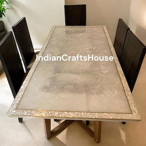 White Quartz Stone Tabletop - Home Decor Kitchen Centerpiece - Living Room Furniture - Kitchen Dining Tabletop
