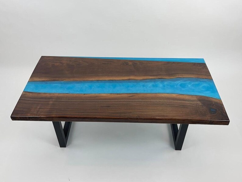 Epoxy Wooden Coffee Table Top Handmade Home Office Decor Etsy
