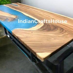Epoxy Blue Resin Table Top, Coffee / Sofa center Table Top, Custom Made Table Top