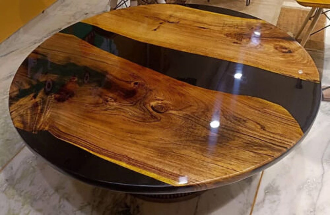 Epoxy Resin Round Coffee Table/ Center Table/ Dining Table Epoxy Wooden