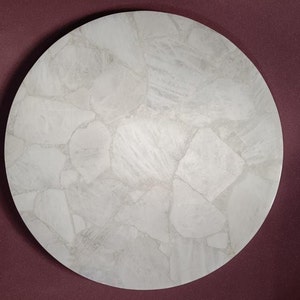 White Round Quartz Table Top Quartz Stone Dining Table - Etsy
