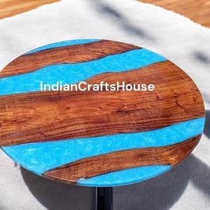 Epoxy Resin Round Coffee Center Table - Modern Home Decor - Customizable Round Epoxy Resin Centerpiece - Home Furnishing