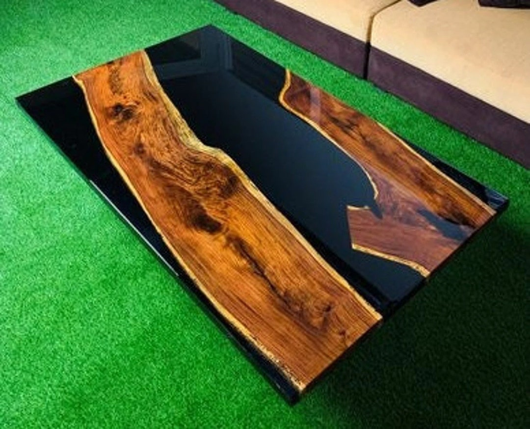 Epoxy Center Dining Table / Epoxy Coffee Table Top With Iron Etsy