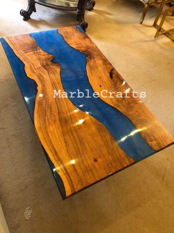 Epoxy Wooden Table / Epoxy Kitchen Dining Table / Epoxy Wooden Etsy