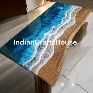 Epoxytafel, Resin River-tafel, keukentafelblad Thuis- en kantoormeubilair