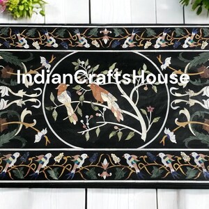 Marble Center Table Top Semi Precious GemStones Inlay Table Top, Dining Table Top, Coffee Table Top, Living Room Furniture