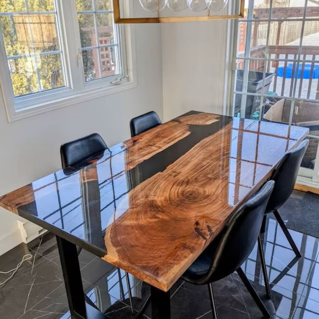 Epoxy Resin Center Table , Epoxy Wood Resin Table, Home Office Decoration, Living Room Furniture