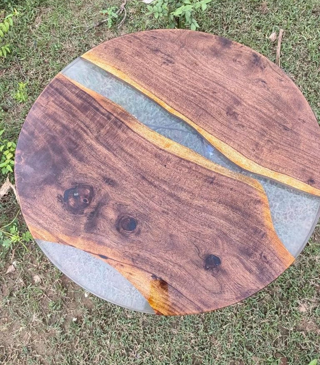 Epoxy Wooden Center Table / Round Epoxy Wooden Table Top With Etsy