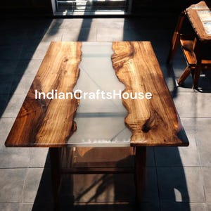 Epoxy Clear Resin Dining Table, Coffee Table Top, Custom Made Table Top, Resin Table Top Outdoor Décor