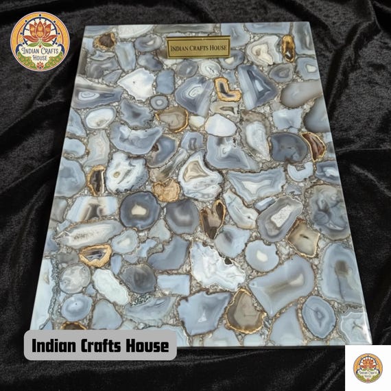 Grey Agate Table Top / Kitchen Counter Top / Grey Agate stones Counter Home Office Decor