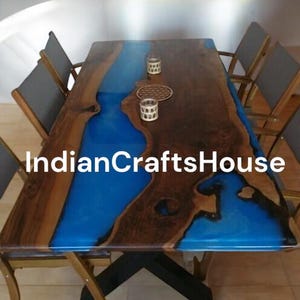 Epoxy Resin Table Top / Epoxy Center Table Top / Wood And Epoxy Table / wooden table top dining room