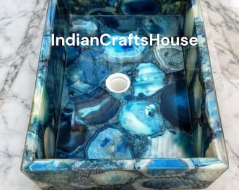Agate Wash Basin / Agate Counter Sink / Rectangle Agate Kitchen Sink