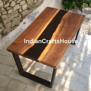 Epoxy Table, Live Edge Wooden Table , Epoxy Resin River Table, Natural Wood ,Dining table, Natural Epoxy Table, Resin Table