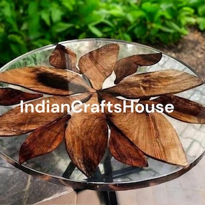 Epoxy Resin Round Table - Unique Centerpiece - Modern Living Room Furniture - Round Epoxy Resin Table