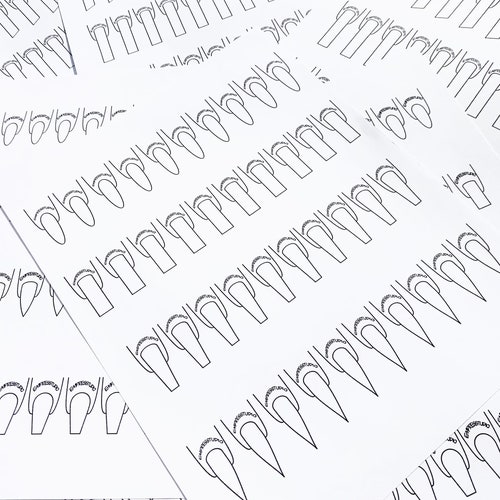 Nail Design Template for Medium Nails digital Download Etsy