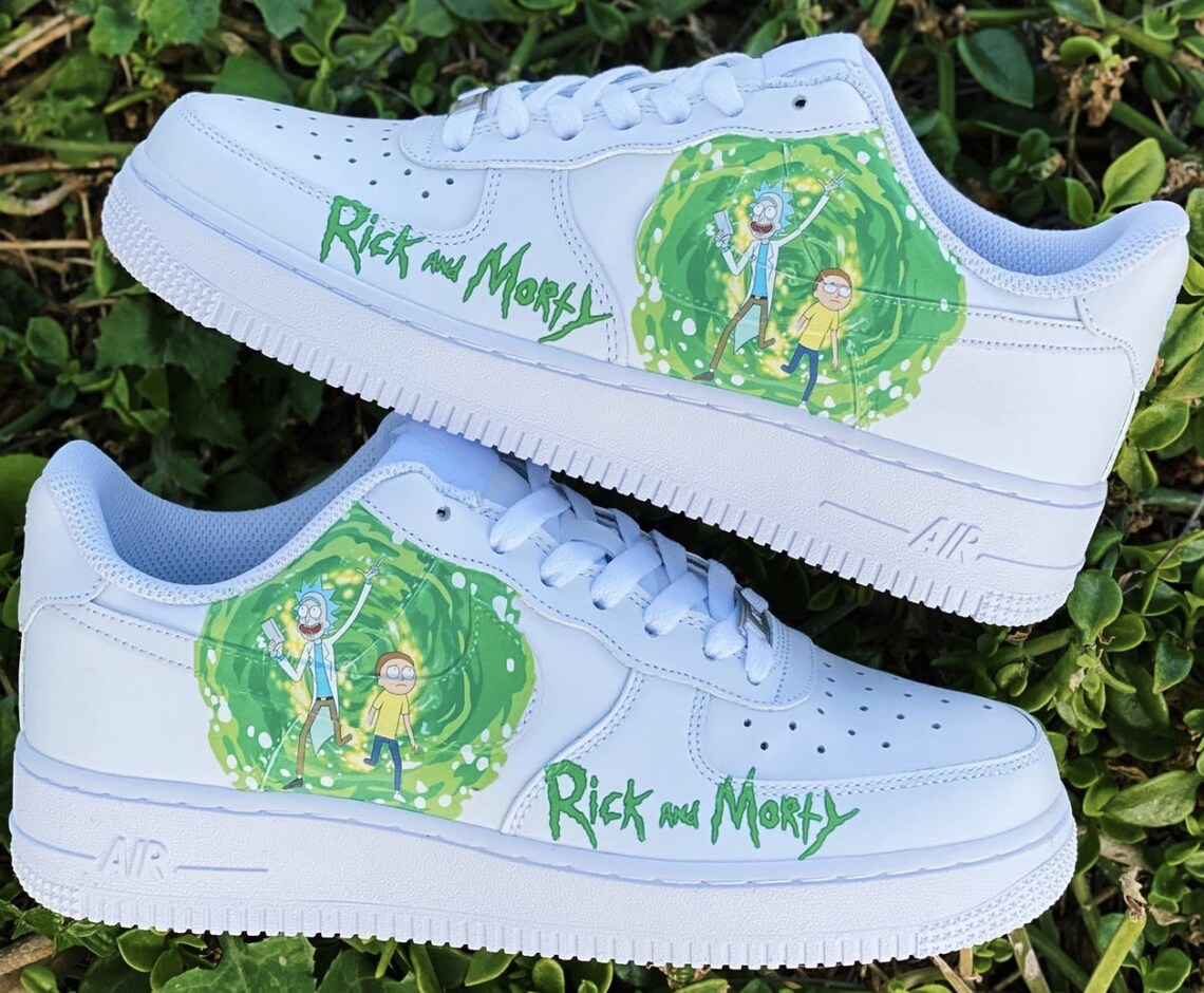 rick and morty black air force 1