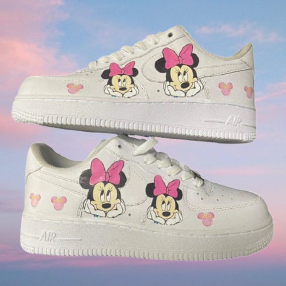 Minnie Mouse Custom Nikes // Custom Made Nike Air Force 1 - Etsy UK