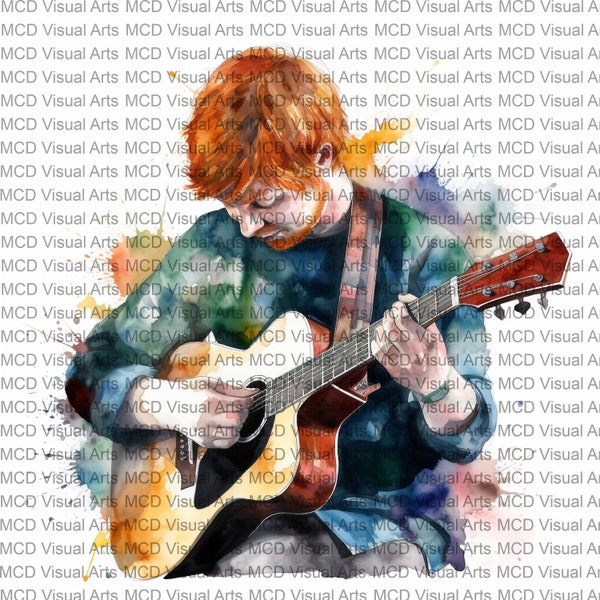 Get 3 for 2, WaterColor Ed Sheeran PNG, Musician | Commercial | Personal | for use, dtf, dtg