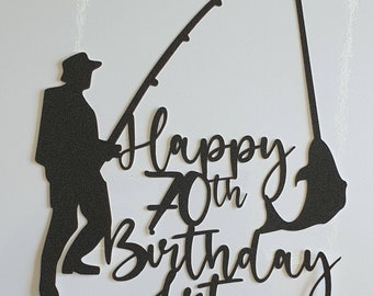 Download Fishing Cake Topper Etsy
