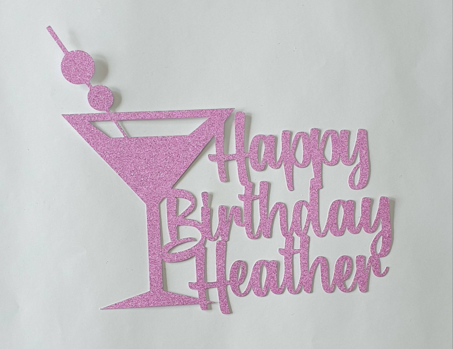 Martini Glass Cake Topper / Cocktail Cake Topper Etsy UK