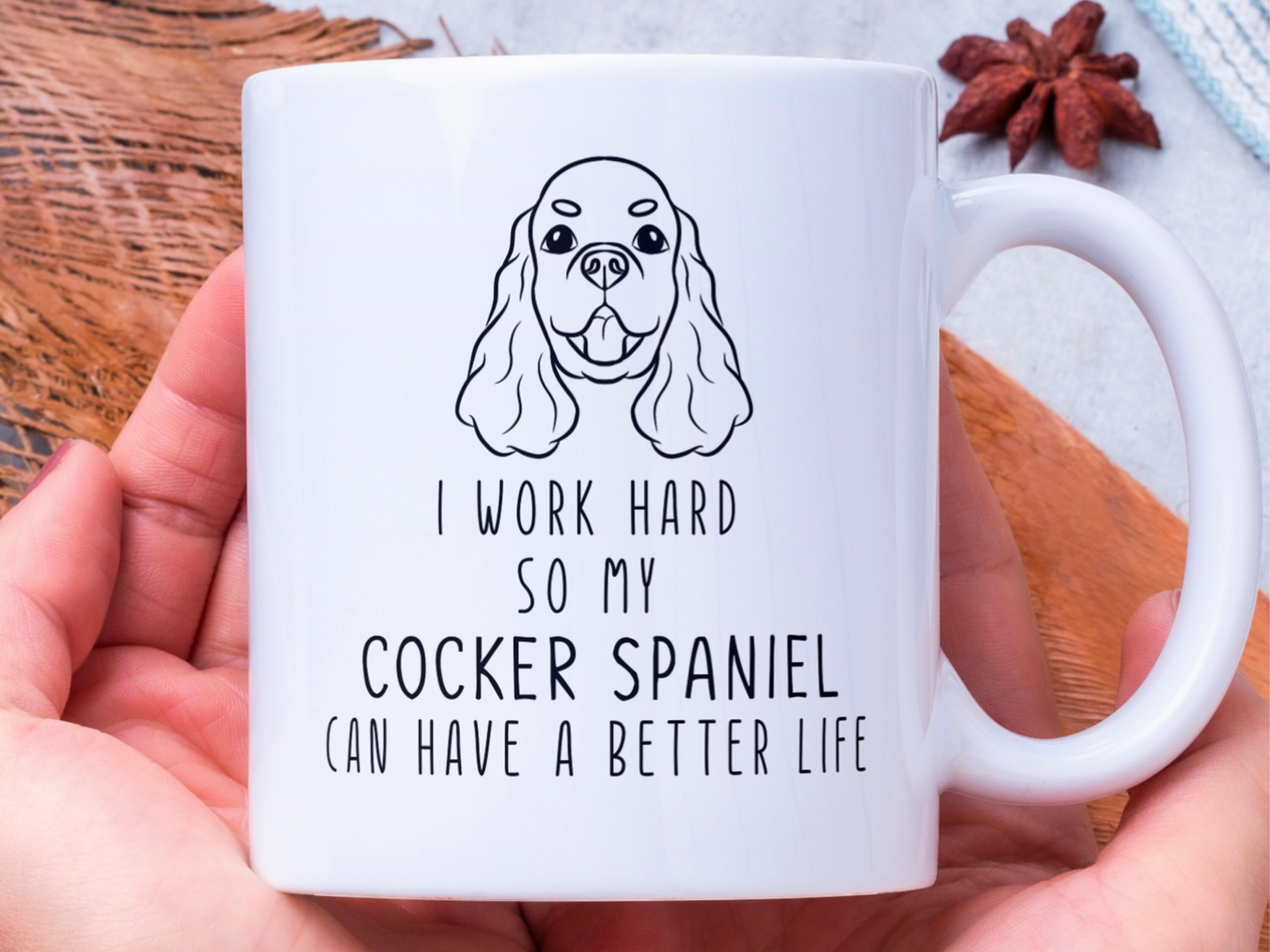 COCKER SPANIEL 11oz ceramic gift mug Dishwasher safe Can be personalised COCKER SPANIEL 11oz ceramic gift mug Dishwasher safe Can be personalised