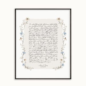 Stampa di poesia personalizzata con cornice, regalo per il primo anniversario, testo della canzone "VOTI di matrimonio", stampa del testo della canzone, poster in cotone, regalo di anniversario, regalo personalizzato S.76