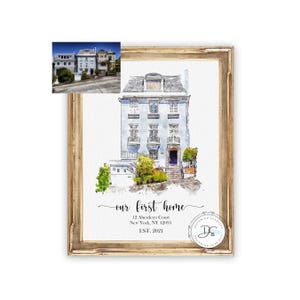 House Portrait Custom Watercolor Home Painting From Photo First Home Gift Home Portrait Realtor Closing Gift Housewarming Personalized Gifts