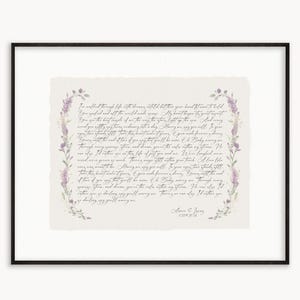 Stampa di poesia personalizzata con cornice, regalo per il primo anniversario, testo della canzone "VOTI di matrimonio", stampa del testo della canzone, poster in cotone, regalo di anniversario, regalo personalizzato S.49