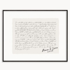 Stampa di poesia personalizzata con cornice, regalo per il primo anniversario, testo della canzone "VOTI di matrimonio", stampa del testo della canzone, poster in cotone, regalo di anniversario, regalo personalizzato S.38