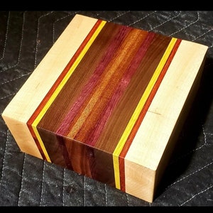 Exotic Super 6 Laminated Turning bowl Blank 6&quot;×6&quot;×3&quot; thick.