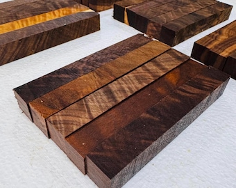 RARE! (5) Burly/Curly Black walnut pen blanks. Example photos! Bowl blanks Spindles/carving Wood. Pen turning material, ring making wood.