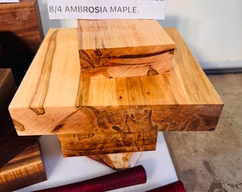 Kiln-Dried! Premium Ambrosia Maple Turning Blanks,Game call materials. Salad bowl Carving/ Sculpture wood. Lathe Woodworking whittling craft