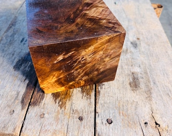 Rare 6"×6"×5"  Old growth Burly  Walnut Crotch blank. Wood turning blanks. Large wood turning. Rare burly walnut. Green/ waxed # 62