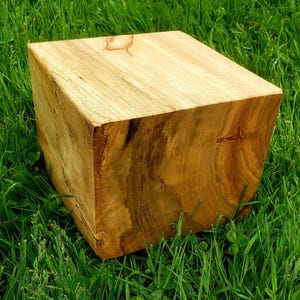 6&quot;×6&quot;×5&quot; (1pc) MAPLE Lightly spalted Bowl Blank/Turning Wood. Example photos. Woodworking craft wood. Big Carving material.Large wood blanks