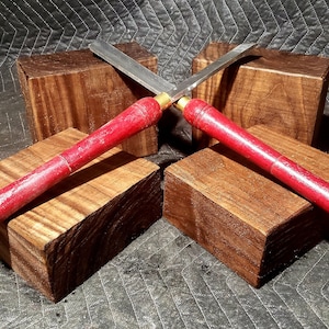 4) Four /VALUE PACK! 6"×6"× 3" Walnut Heartwood bowl blanks/Lathe turning wood.