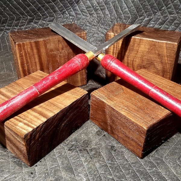 4) Four /VALUE PACK! 6"×6"× 3" Walnut Heartwood bowl blanks/Lathe turning wood.
