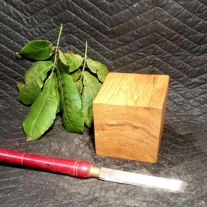 1) One 5&quot;×5&quot;×5&quot; Shagbark Hickory Bowl Blanks/ Lathe Turning Wood. Woodworker supplies, Hardwood blocks. Large Wood turning blanks.