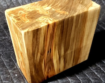 1) One  6"×6"×3" AMBROSIA SPALTED MAPLE Bowl Blank/ Turning Wood