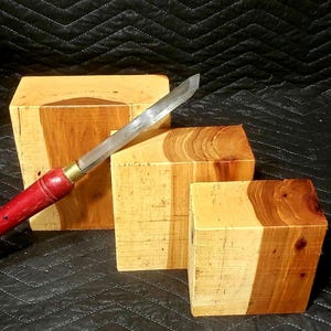 1) One  6&quot;×6&quot;×3&quot; Hickory Bowl Blanks/ Lathe Turning Wood. Choose your size! Hardwood blocks