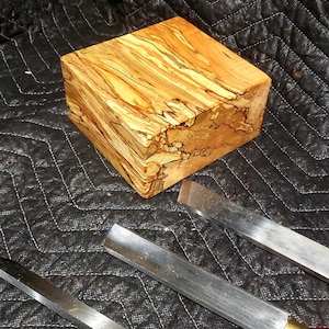 1) One  5&quot;×5&quot;×3&quot; AMBROSIA SPALTED MAPLE Bowl Blank/ Turning Wood