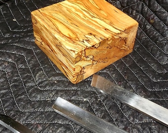 1) One  5&quot;×5&quot;×3&quot; AMBROSIA SPALTED MAPLE Bowl Blank/ Turning Wood