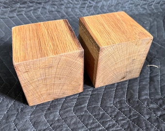 2) 4”x4”x4” White Oak Turning goblet Blanks. Green Carving and Sculpture wood.  Woodworking crafts /Drink cup example photos.