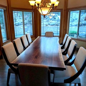 Made in USA- Live edge Black Walnut Tables. Live Edge Dining Table-Coffee Table-100%. Handcrafted in Ohio!