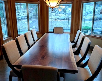 Made in USA- Live edge Black Walnut Tables. Live Edge Dining Table-Coffee Table-100%. Handcrafted in Ohio!