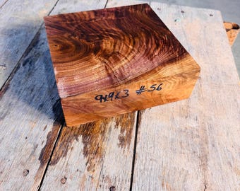 Rare 9"×9"×3"  Old growth Burly  Walnut Crotch blank. Wood turning blanks. Large wood turning. Rare burly walnut. Green/ waxed # 56